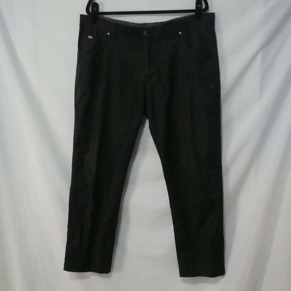 BERTINI - Soft - Stretch | 38 x 34 leg | Classic Black Straight Leg Pants